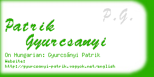 patrik gyurcsanyi business card